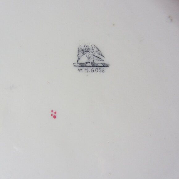 W.H. Goss crested heraldry china vintage See of Gloucester plate (GC050 Grace) - Picture 5 of 5